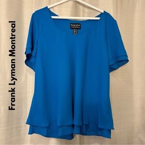 Blue Chiffon Top